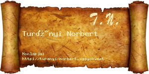 Turányi Norbert névjegykártya