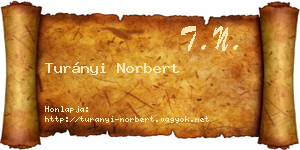 Turányi Norbert névjegykártya