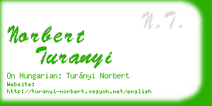 norbert turanyi business card