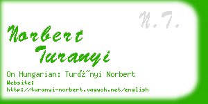 norbert turanyi business card